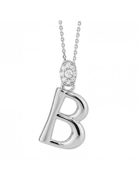 Girocollo Boccadamo - Sophie - Argento 925% - Zirconi-Lettera B-GR904B