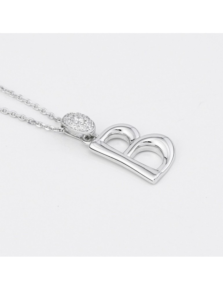 Girocollo Boccadamo - Sophie - Argento 925% - Zirconi-Lettera B-GR904B