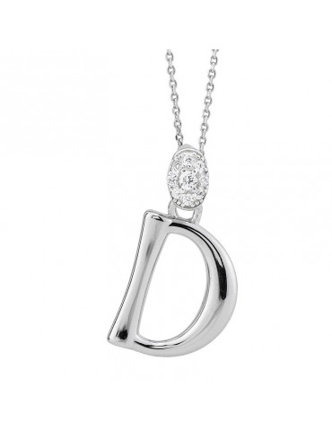 Girocollo Boccadamo - Sophie - Argento 925% - Zirconi-Lettera D-GR904D
