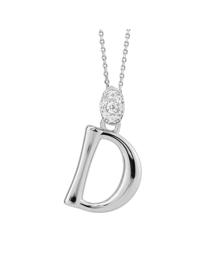 Girocollo Boccadamo - Sophie - Argento 925% - Zirconi-Lettera D-GR904D