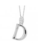 Boccadamo Choker - Sophie - 925% Silver - Zircons-Letter D-GR904D