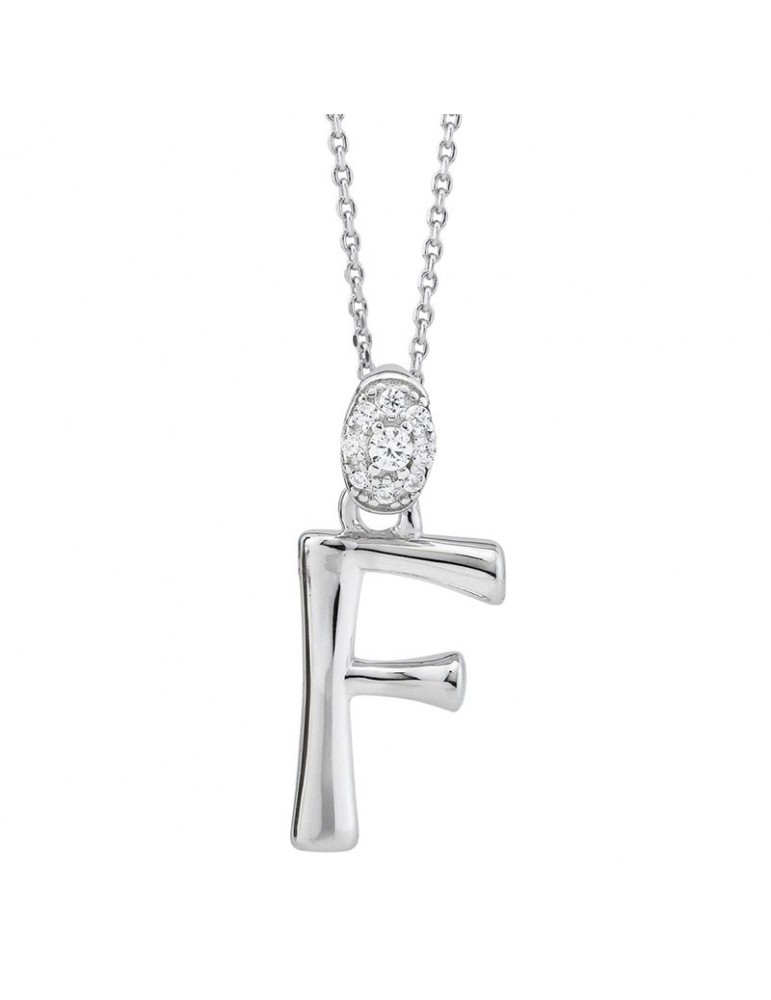 Girocollo Boccadamo - Sophie - Argento 925% - Zirconi-Lettera F-GR904F