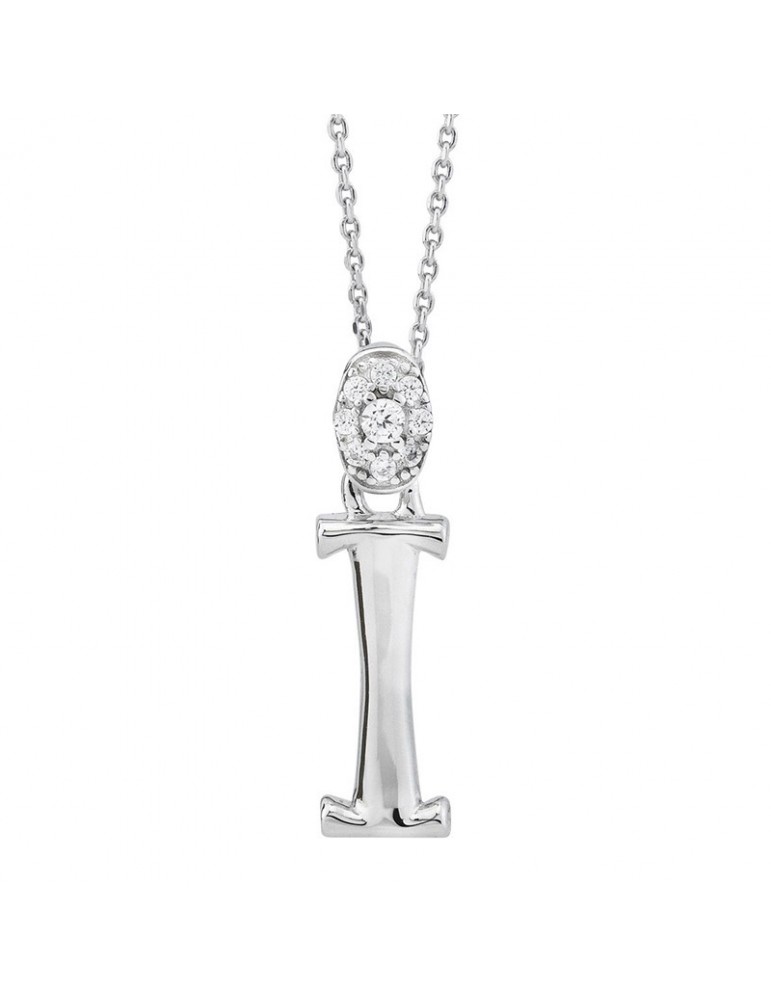 Boccadamo Choker - Sophie in 925% Silver with Zircons and Letter I - 0