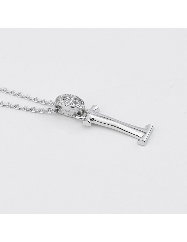 Girocollo Boccadamo - Sophie - Argento 925% - Zirconi-Lettera I-GR904I