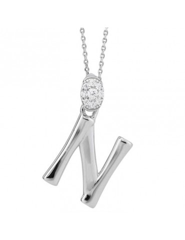 Girocollo Boccadamo - Sophie - Argento 925% - Zirconi-Lettera N-GR904N