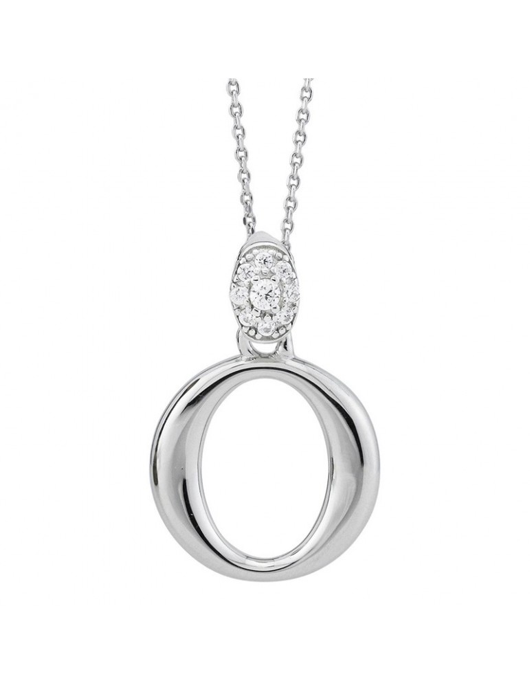 Boccadamo Choker - Sophie - 925% Silver - Zircons - Letter O-GR904O
