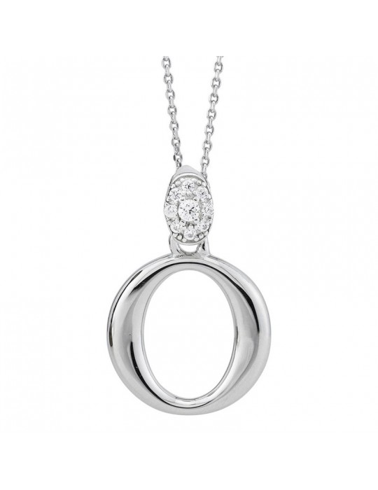 Boccadamo Choker - Sophie - 925% Silver - Zircons - Letter O-GR904O