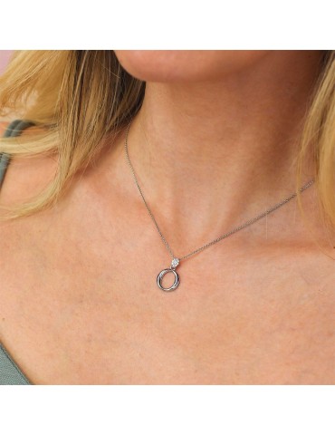 Girocollo Boccadamo - Sophie - Argento 925% - Zirconi-Lettera O-GR904O 2