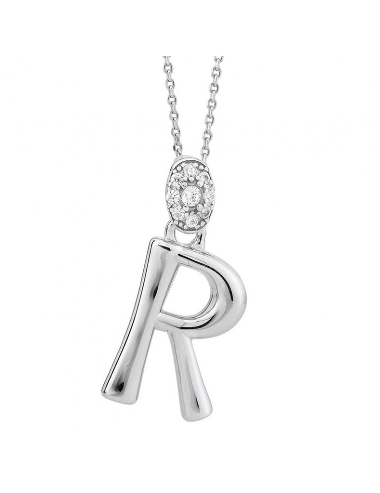 Girocollo Boccadamo - Sophie - Argento 925% - Zirconi-Lettera R-GR904R