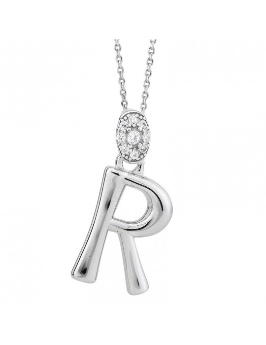 Girocollo Boccadamo - Sophie - Argento 925% - Zirconi-Lettera R-GR904R