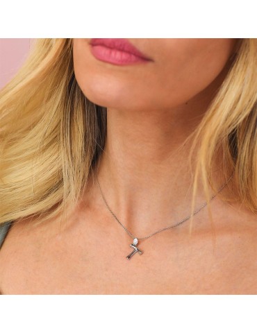 Girocollo Boccadamo - Sophie - Argento 925% - Zirconi-Lettera T-GR904T 2