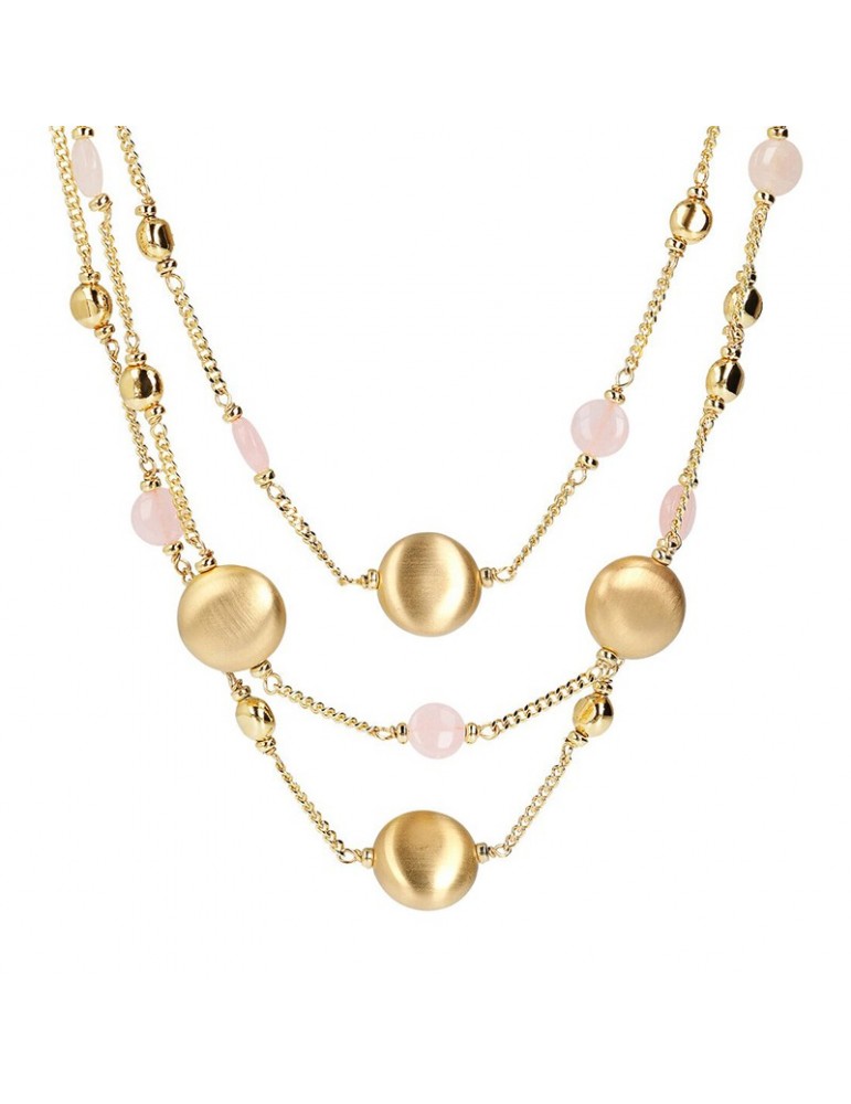 Collana Etrusca - Capri - Catena Grumetta - Quarzo Rosa -WSET00527.MRQ