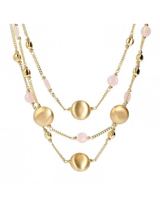 Collana Etrusca - Capri - Catena Grumetta - Quarzo Rosa -WSET00527.MRQ