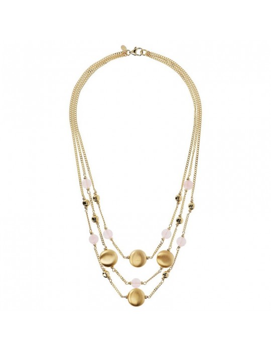Collana Etrusca - Capri - Catena Grumetta - Quarzo Rosa -WSET00527.MRQ