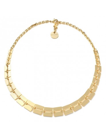 Collana Unoaerre-Fashion Jewellery-Gold-Maglie Piatte Quadrate-17EXH0064G