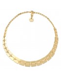 Unoaerre Necklace-Fashion Jewellery-Gold-Square Flat Links-17EXH0064G