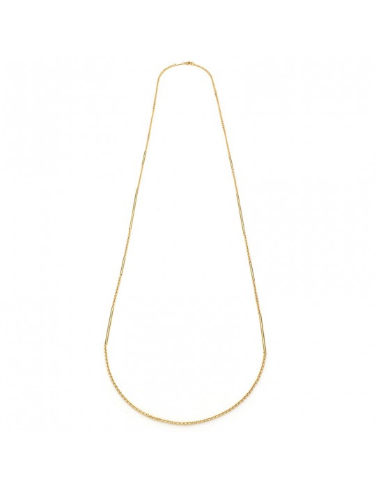 Unoaerre Necklace - Long - Forzatina Chain - Tubular Bars-EXH5484G-1AR