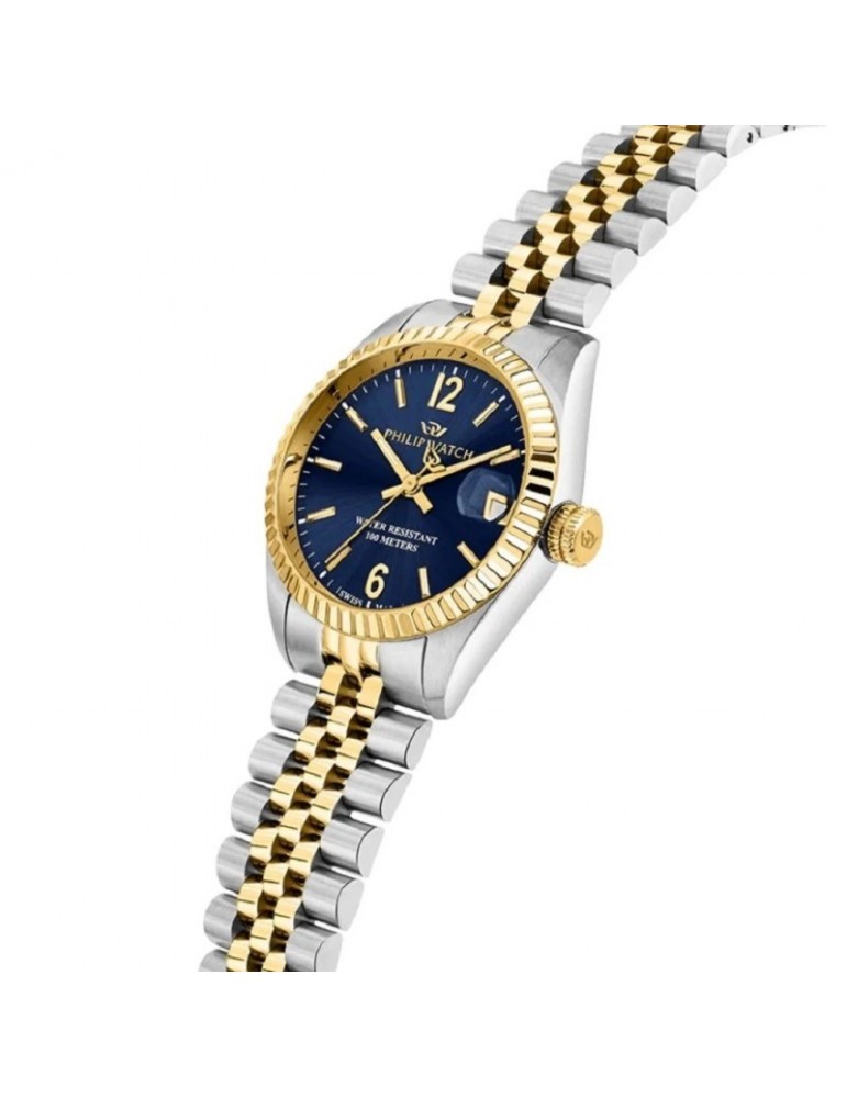 Orologio Philip Watch - Caribe Urban 31mm Bicolore Dorato Blu - R8253597661