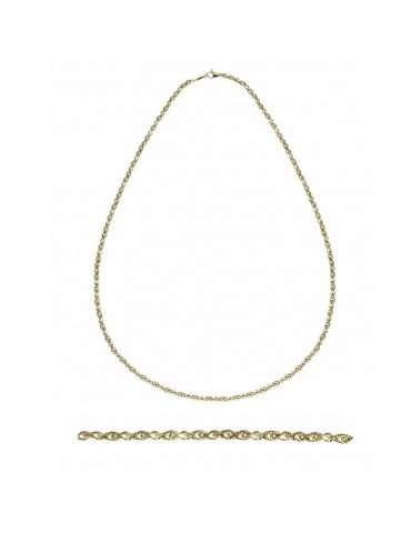 Chimento Necklace - Tradition Gold Accents in 18K Yellow Gold 50 cm - 0