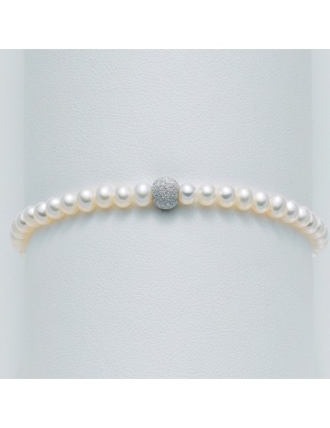 Collana Miluna - Perle 4 - 4,5 mm - Perla in Oro Diamantato - PBR893