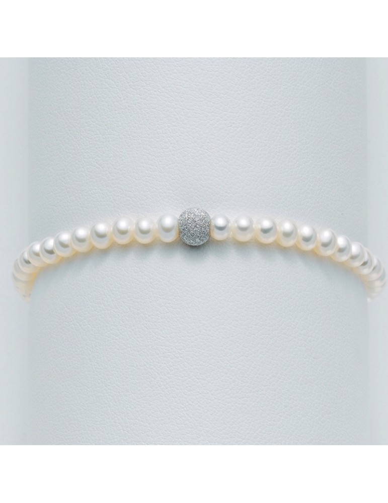 Collana Miluna - Perle 4 - 4,5 mm - Perla in Oro Diamantato - PBR893