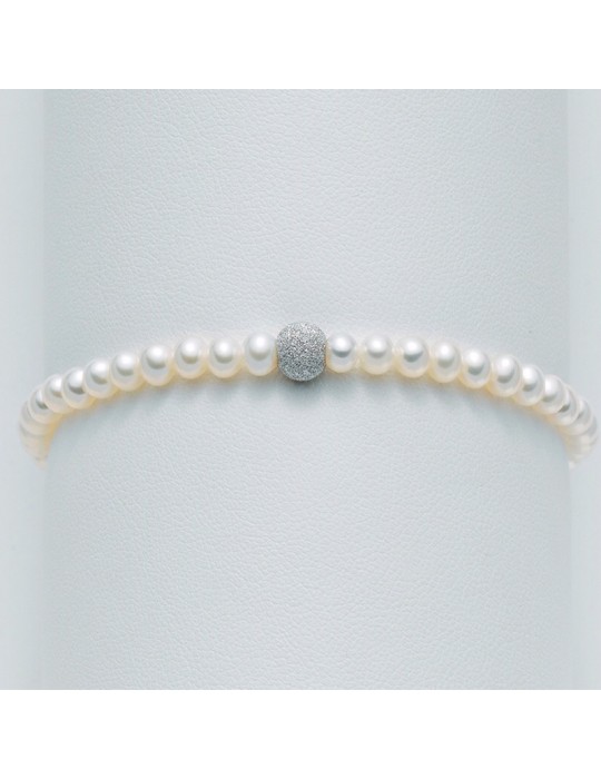 Collana Miluna - Perle 4 - 4,5 mm - Perla in Oro Diamantato - PBR893