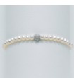 Bracciale Miluna da Donna - Perle 4 - 4,5 mm e Perla in Oro Diamantato