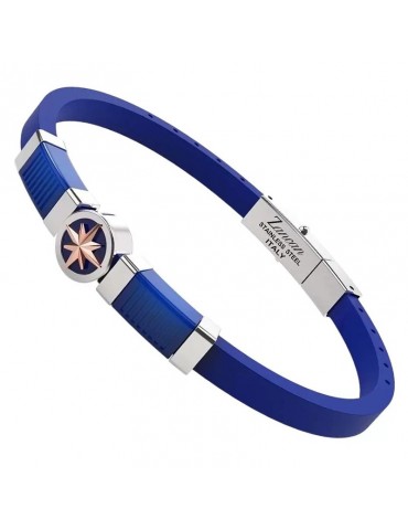 Bracciale Zancan - Silicone Blu - Rosa dei Venti - Rose Gold - EHB427 2