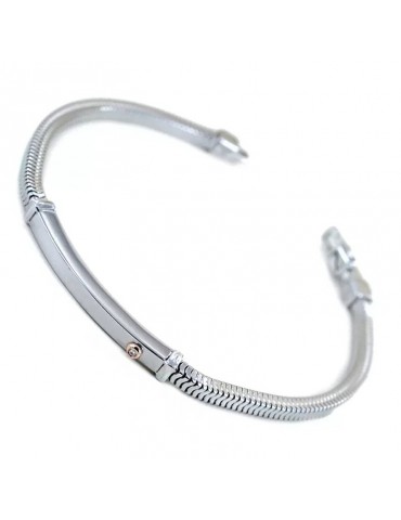 Zancan Bracelet - Alpha-Silver 925%-18 Kt Rose Gold-Crystal-ESB333R