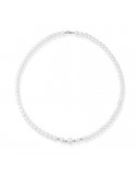 Collana Lelune - Young - Perle Coltivate 5.5-6 mm e Sfere - Oro Bianco 18 Carati - LLNK293