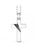 Collana Zancan-Insignia 925-Argento 925%-Croce e Spinello Nero-EXC541