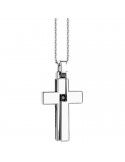 Collana Zancan - Insignia 925 - Croce e Spinello Nero - EXC612