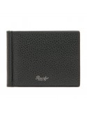 Pineider Money Clip - Black Calfskin -Card Holder-P737XS18504056