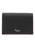 Pineider Card Holder - Tumbled-Black Calfskin-Flap-PAS548056