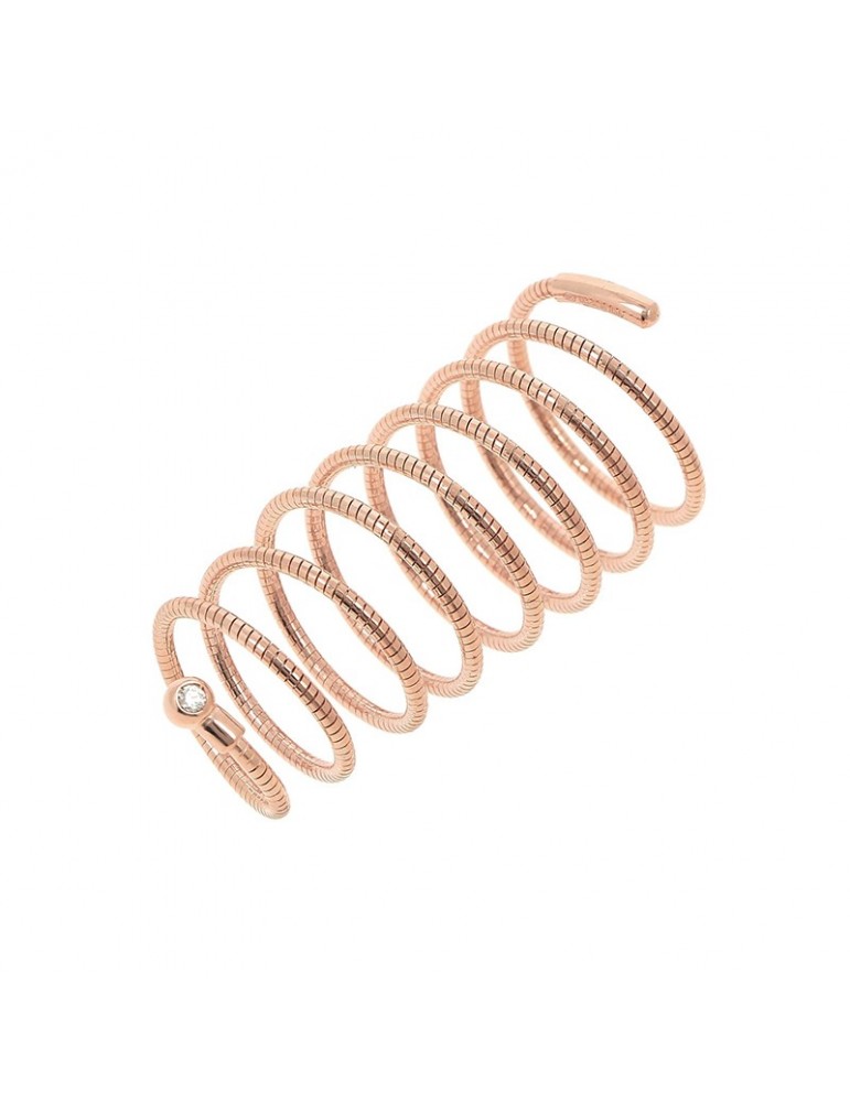 Anello Pesavento - DNA Spring a Spirale in Argento 925% Rosa - WDNAA188M
