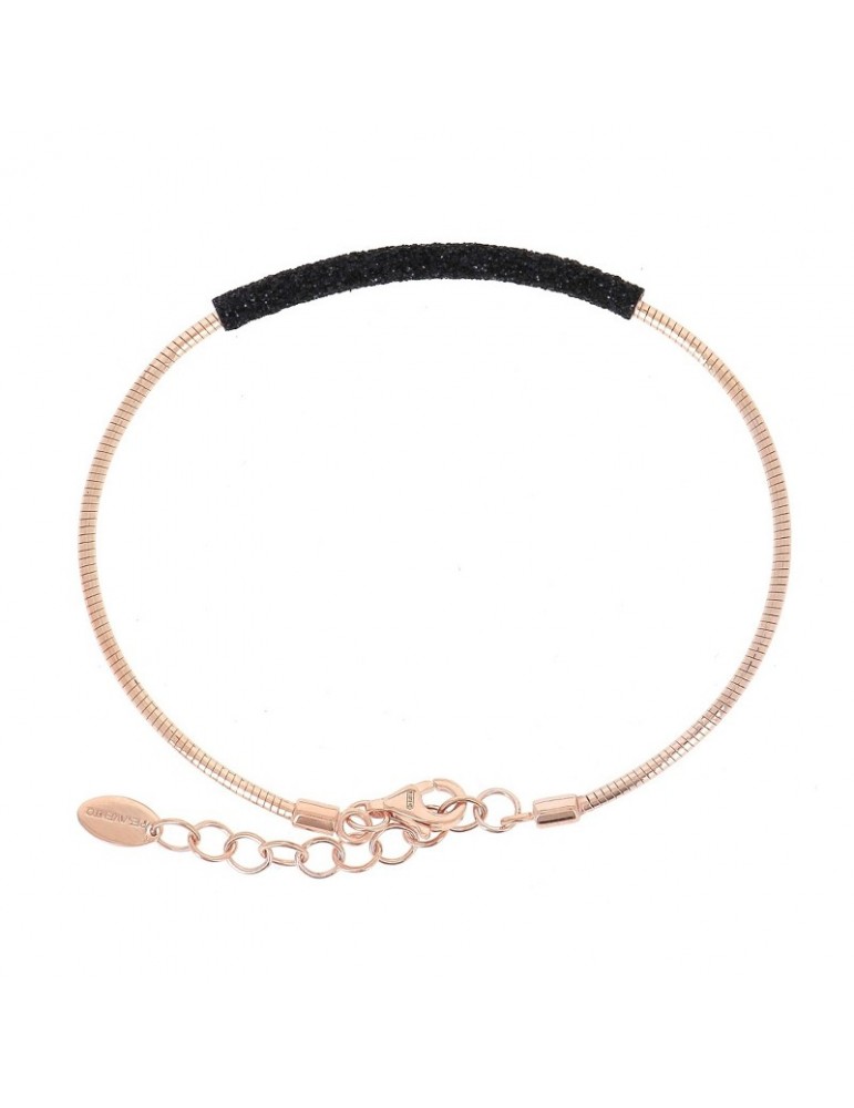 Pesavento Bracelet - DNA Spring in 925% Pink Silver with Black Dream Dust - 0