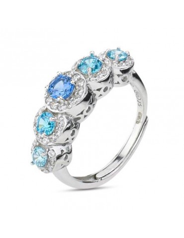 Boccadamo Ring - Sophie - 925% Silver - Colored Crystals - AN490A