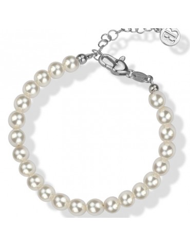 Boccadamo Bracelet - 925% Silver - Strand of Medium Pearls - 8mm - BR579