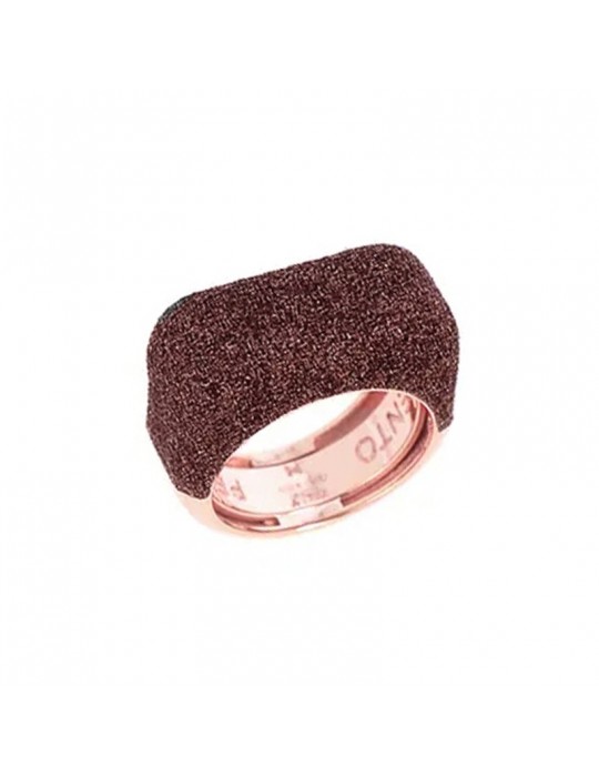Anello Pesavento - Polvere di Sogni in Argento 925% Rosa - Pavè Bronzo - WPLVA2330M