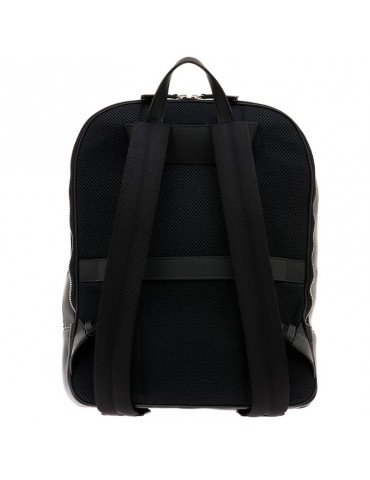 Pineider Backpack - Smooth Calfskin - Black - Double Pocket - PSL007056 2