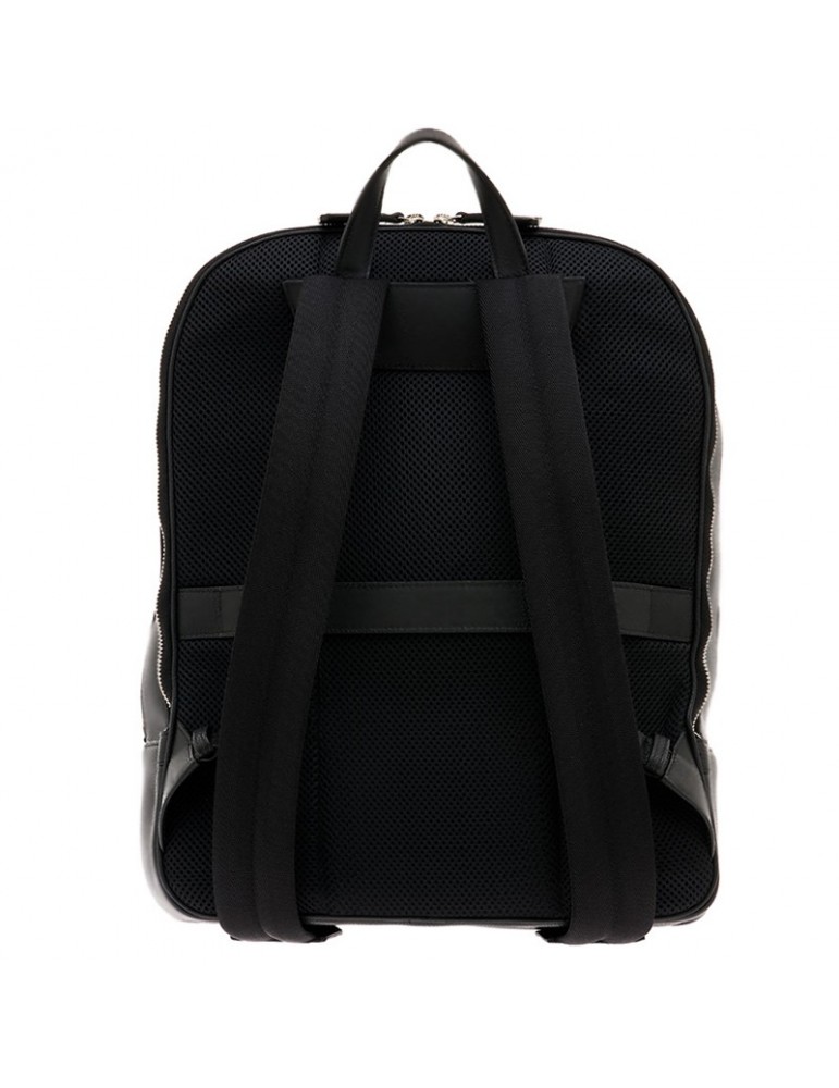 Zaino Pineider - Pelle di Vitello Liscia -Nera-Doppia Tasca-PSL007056