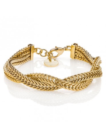 Unoaerre Bracelet - Gold-Braided Foxtail - 12EXB0024G