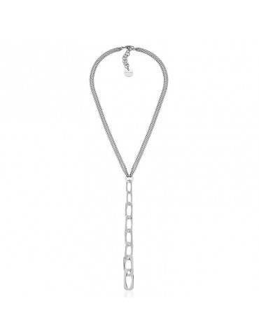 Unoaerre Necklace - Silver - Y-shaped - Multi-strand chain - 16EXH0014B