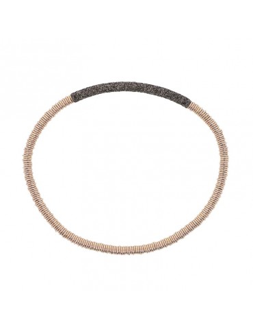 Pesavento Bracelet - Polvere di Sogni in 925% Pink Silver with Black Polvere di Sogni - 0