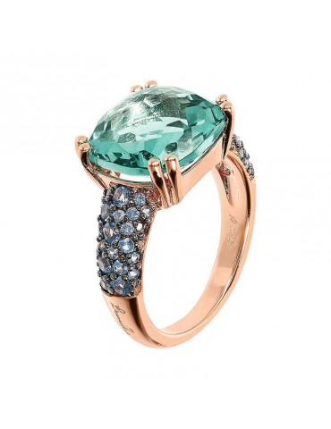 Bronzallure Ring-Prisma Gem Square Green-Size 12-WSBZ02179.GREEN
