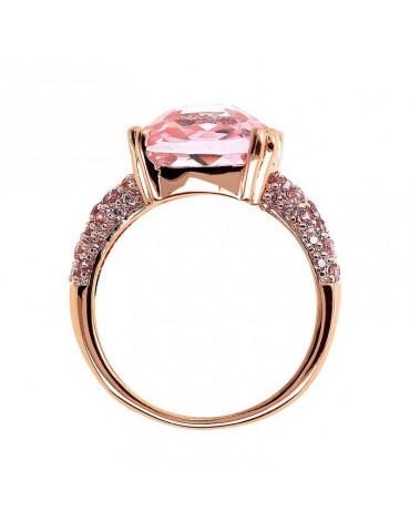 Anello Bronzallure -Prisma Gem Quadrata-Rosa-Misura 12-WSBZ02179.TO-12 2