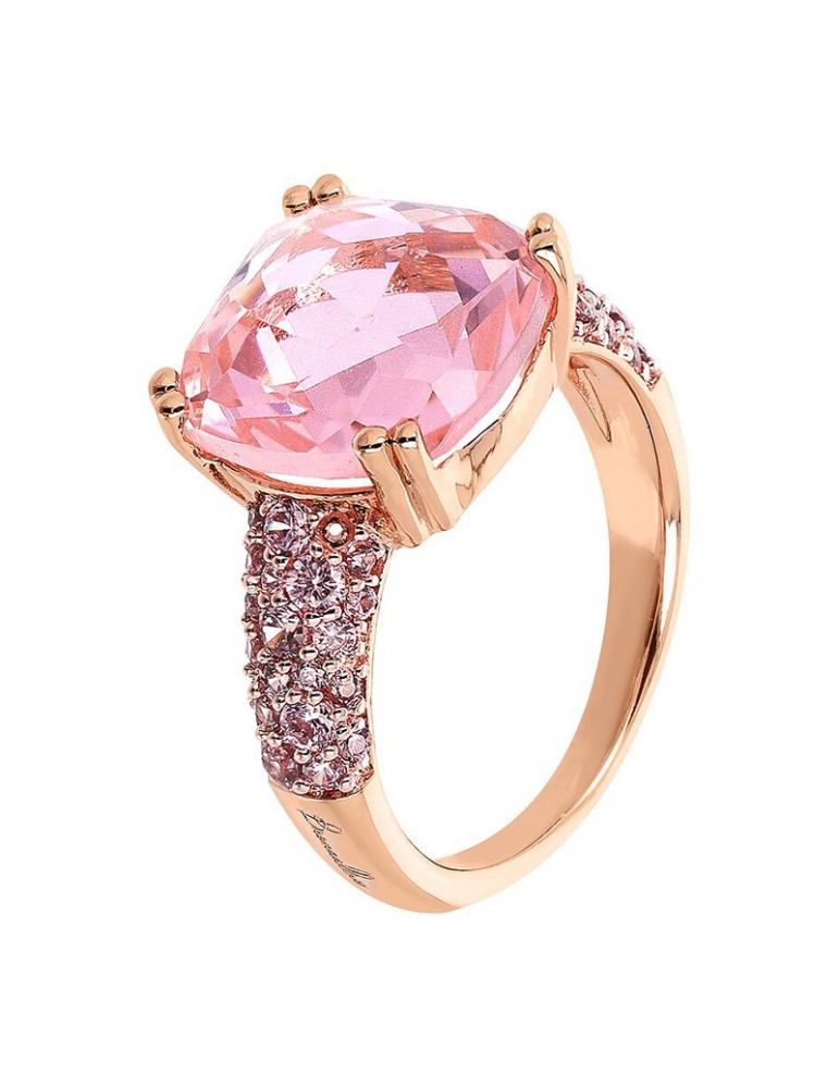 Anello Bronzallure -Prisma Gem Quadrata-Rosa-Misura 14-WSBZ02179.TO-14