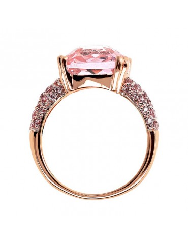 Anello Bronzallure -Prisma Gem Quadrata-Rosa-Misura 14-WSBZ02179.TO-14 2