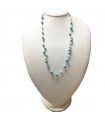 Nimei Woman's Necklace - in White Gold with Pearls and Turquoise - 0