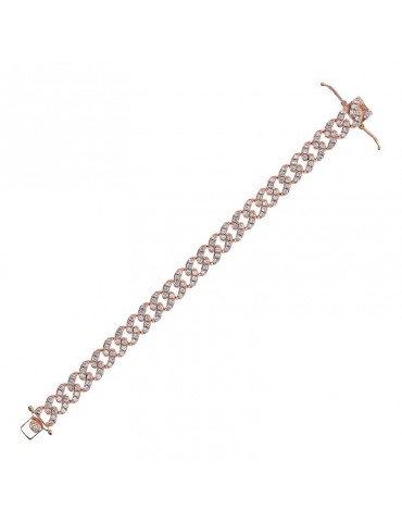 Bronzallure bracelet-Grummetta chain-Cubic Zirconia-WSBZ02327.WHI-CZ-LG 2